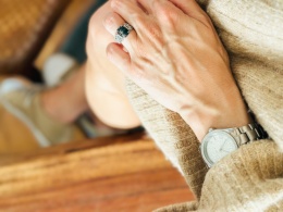 Ring mit Blattlaus-Achat